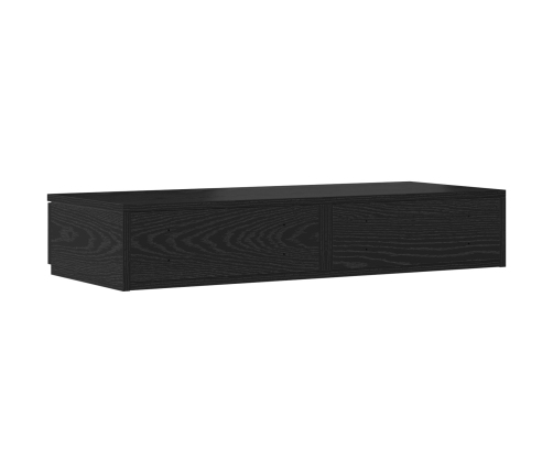 Cajones de cama  en negro, 75 x 36,5 x 16,5 cm, de madera contrachapada
