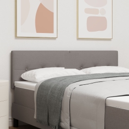 Cabecero de  con botones tapizado en taupe de 140 cm