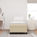Cama con Box Spring  con Colchón Verde Claro Gris 90x200 cm Tela de Corduroy