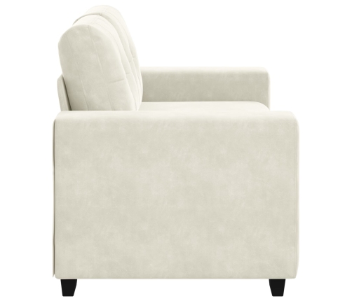 Sofá Loveseat  Crema 120 cm de Terciopelo