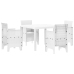 Conjunto de Comedor de Jardín  de 5 Piezas Blanco Poliratán