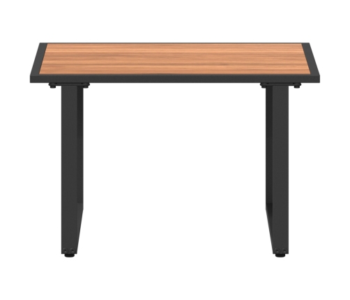 Mesa de café de jardín  marrón 55x55x35 cm DPC y acero