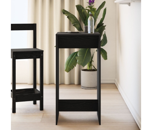 Mesa de Bar  Negro Roble 51x50x103,5 cm Madera Ingenierizada