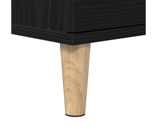 Gabinete de fregadero Madera de roble negra 65x33x60 cm Madera elaborada