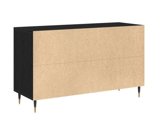 Aparador Negro de Roble 100x36x60 cm de Madera Elaborada