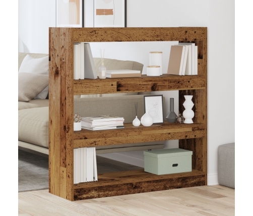 Armario para Libros/Divisor de Habitaciones - Madera Rústica - 100x30x103cm - Madera Elaborada