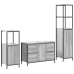 Conjunto de muebles de baño de 3 piezas  en madera elaborada gris sonoma