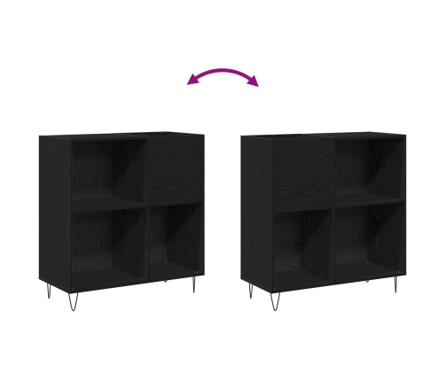 Armario para Registros en Roble Negro 84.5x38x90 cm