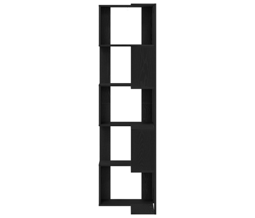 Estante Esquinero  de 5 Niveles en Roble Negro 50x50x179 cm de Madera