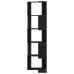 Estante Esquinero  de 5 Niveles en Roble Negro 50x50x179 cm de Madera