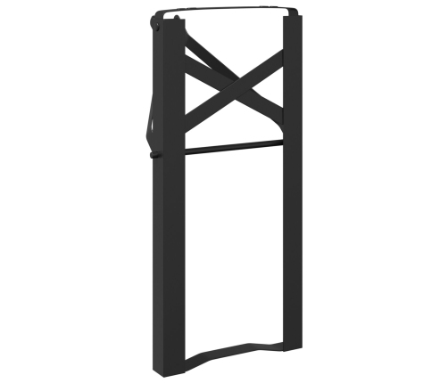 Patas de Banco de Cerveza 2 pcs Plegables de Acero Negro Recubierto en Polvo