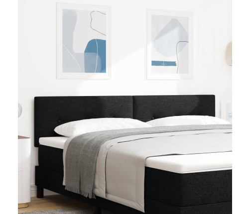 Cabecera LED acolchada negra 90 cm tela