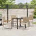 Conjunto de Comedor de Jardín  5 Piezas Beige Poliratán