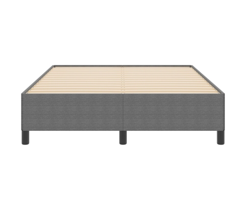 Cama con Estructura Gris Claro 160x200 cm de Tela de Pana