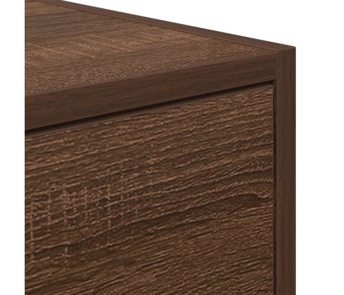 Aparador de TV  Marrón Roble 100x31x25,5 cm Madera elaborada