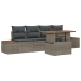 Conjunto de Sofás Jardín  Set de 5 Gris Ratán Sofá Jardín