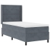 Cama con Box Spring y Colchón  Gris Oscuro 100x200 cm de Terciopelo
