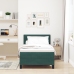 Cama Box Spring con Colchón  Verde Oscuro 90x200 cm Terciopelo