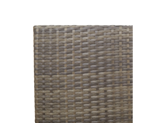 Sillas apilables de jardín  con cojines 2 pcs Gris Ratán Poliéster