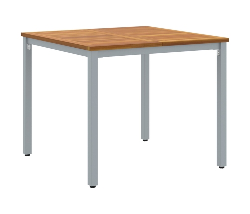 Juego de Comedor de Jardín de 5 Piezas de Madera Sólida de Acacia y Metal