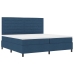 Cama de Base de Muelles  con Colchón Azul 200x200 cm Tela