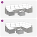 Conjunto de Sofá de Jardín de 8 Piezas con Cojines Beige de Ratán Sintético