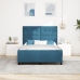 Estructura de Cama  Azul Oscuro 140x190 cm Terciopelo