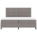 Cama con somier y colchón y LED Taupe 200x200 cm Tela