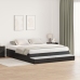 Marco de Cama de Almacenamiento  Negro Madera de calidad