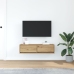 mueble para TV  de roble artesano 100x31x25,5 cm de madera elaborada