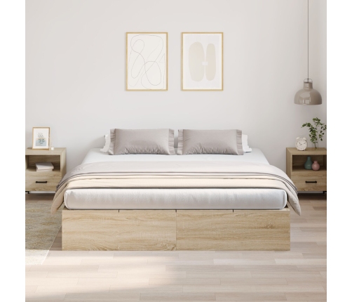 Estructura de Cama de Almacenamiento  Sonoma Oak 180x200 cm