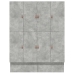 Cama con almacenamiento  Gris 200x200 cm