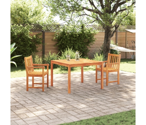Conjunto de Comedor de Jardín de 3 Piezas en Madera Sólida de Acacia