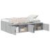 Estructura de cama de almacenamiento gris sonoma 75x190 cm