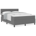 Cama con Box Spring y Colchón Gris 160x200 cm Tela de Corduroy