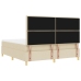 Cama Box Spring  con Colchón y Banco Crema 180x200 cm Tela