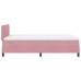Cama con sommier y colchón  Rosa 120x200 cm Terciopelo