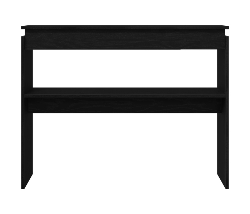 Mesa Consola  Negra de Roble 80x30x102 cm de Madera Compensada