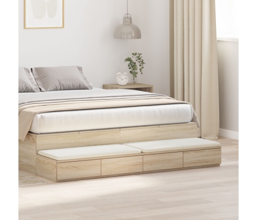 Mesa de Noche Roble Sonoma Madera Elaborada 150 x 36.5 x 16.5 cm