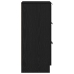 Armario Lateral de Roble Negro 30x30x70 cm Hecho de Madera Ingeniería