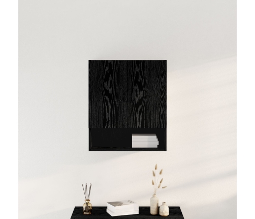 Armario de pared  Negro Roble 60x30x70 cm de madera