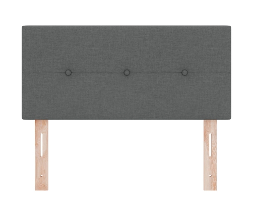 cabecero  botón capitoné gris oscuro 90 cm tela