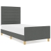 Estructura de Cama  Gris Oscuro 100x200 cm Tela
