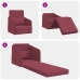 Sofá cama de suelo  2 en 1 Rojo Vino 65x80x83 cm Tela