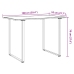 Mesa de Jardín  Gris 100x55x70 cm DPC y Acero