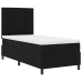 Cama con Box Spring con Colchón Negra 90x200 cm Tela