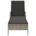 Tumbona Gris claro Ratán PE 157 x 55 x 92 cm Plegable Tumbona