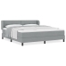 Cama con Muelles VidaXL con Colchón Gris Claro 180x200 cm Tela