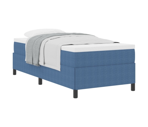 Cama Azul 90x200 cm Tejido de Corduroy