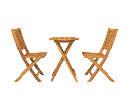 Conjunto de Bistro de Jardín de 3 Piezas  de Madera Sólida de Acacia